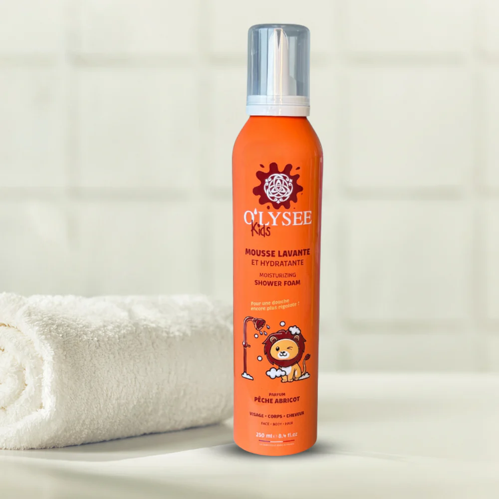O'LYSEE Kids Moisturizing Shower Foam 3 в 1 "Peach & Apricot" 250ml - Дитяча крем-пінка для купання 3 в 1 з ароматом персика та абрикоса - фото №4