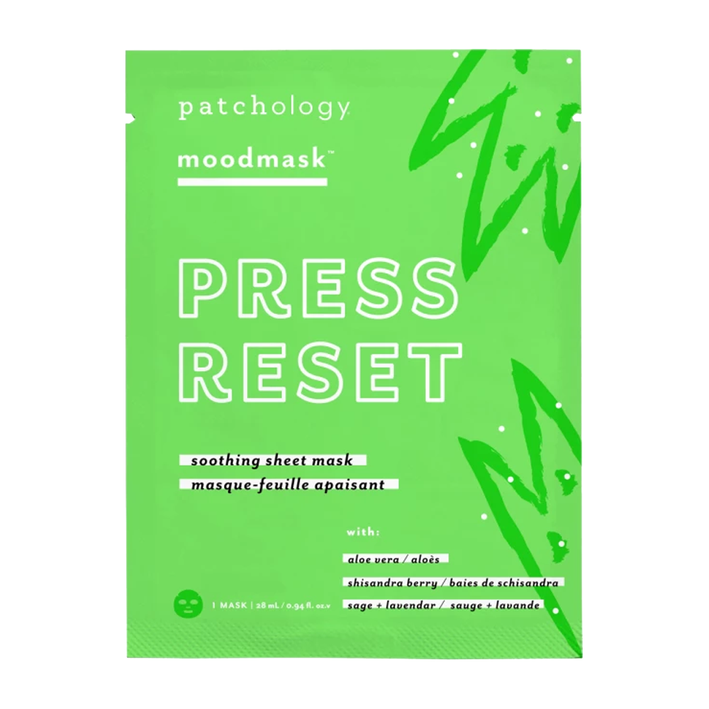Patchology Press Reset Soothing Mask - Заспокійлива та відновлююча тканинна маска Patchology Press Reset Soothing Mask - Заспокійлива та відновлююча тканинна маска