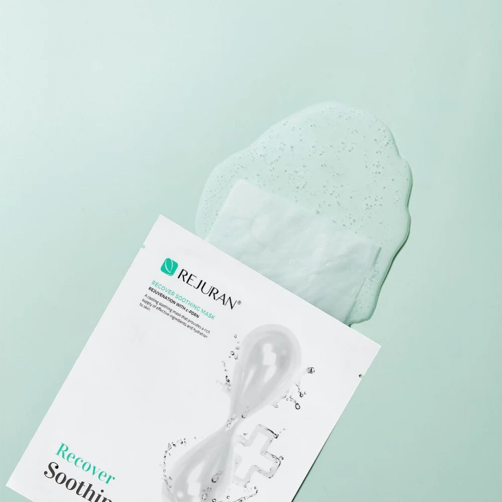 Rejuran Recover Soothing Mask 5шт - Заспокійлива маска для відновлення шкіри - фото №2