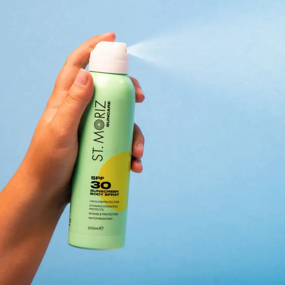 ST.MORIZ Suncare SPF 30 Body Spray 200ml - Сонцезахисний спрей для тіла - фото №1 ST.MORIZ Suncare SPF 30 Body Spray 200ml - Сонцезахисний спрей для тіла - фото №1