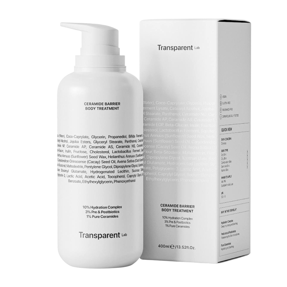 TRANSPARENT LAB Ceramide Barrier Body 400ml - Лосьйон для тіла з керамідами - фото №1 TRANSPARENT LAB Ceramide Barrier Body 400ml - Лосьйон для тіла з керамідами - фото №1