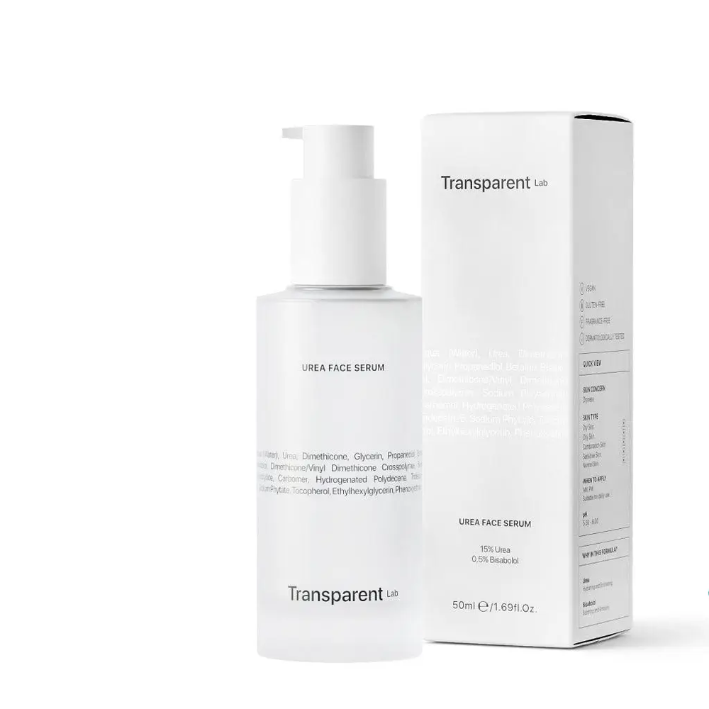 Transparent Lab Urea Face Serum 50ml - Сироватка для обличчя із сечовиною (до 01.2027) - фото №1 Transparent Lab Urea Face Serum 50ml - Сироватка для обличчя із сечовиною (до 01.2027) - фото №1