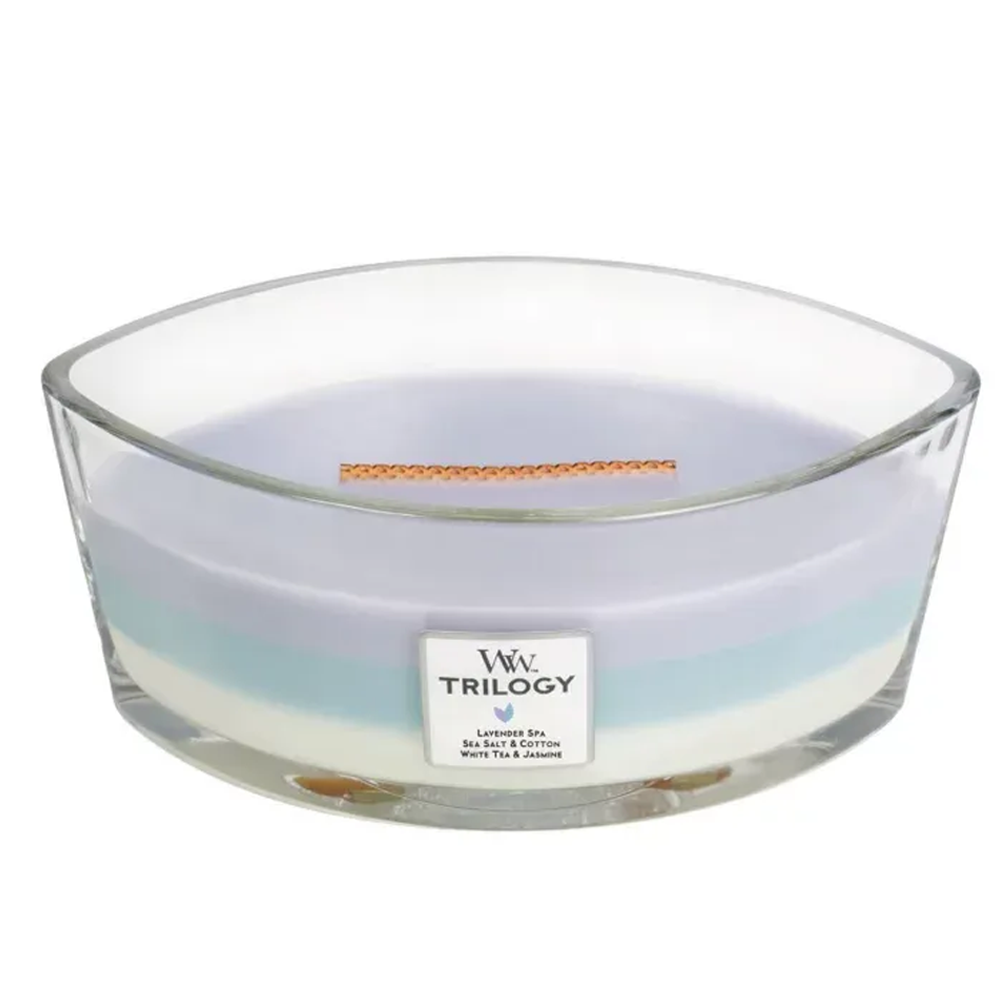 Woodwick Ellipse Trilogy Calming Retreat 453 г - Ароматична свічка з тришаровим ароматом - фото №1 Woodwick Ellipse Trilogy Calming Retreat 453 г - Ароматична свічка з тришаровим ароматом - фото №1