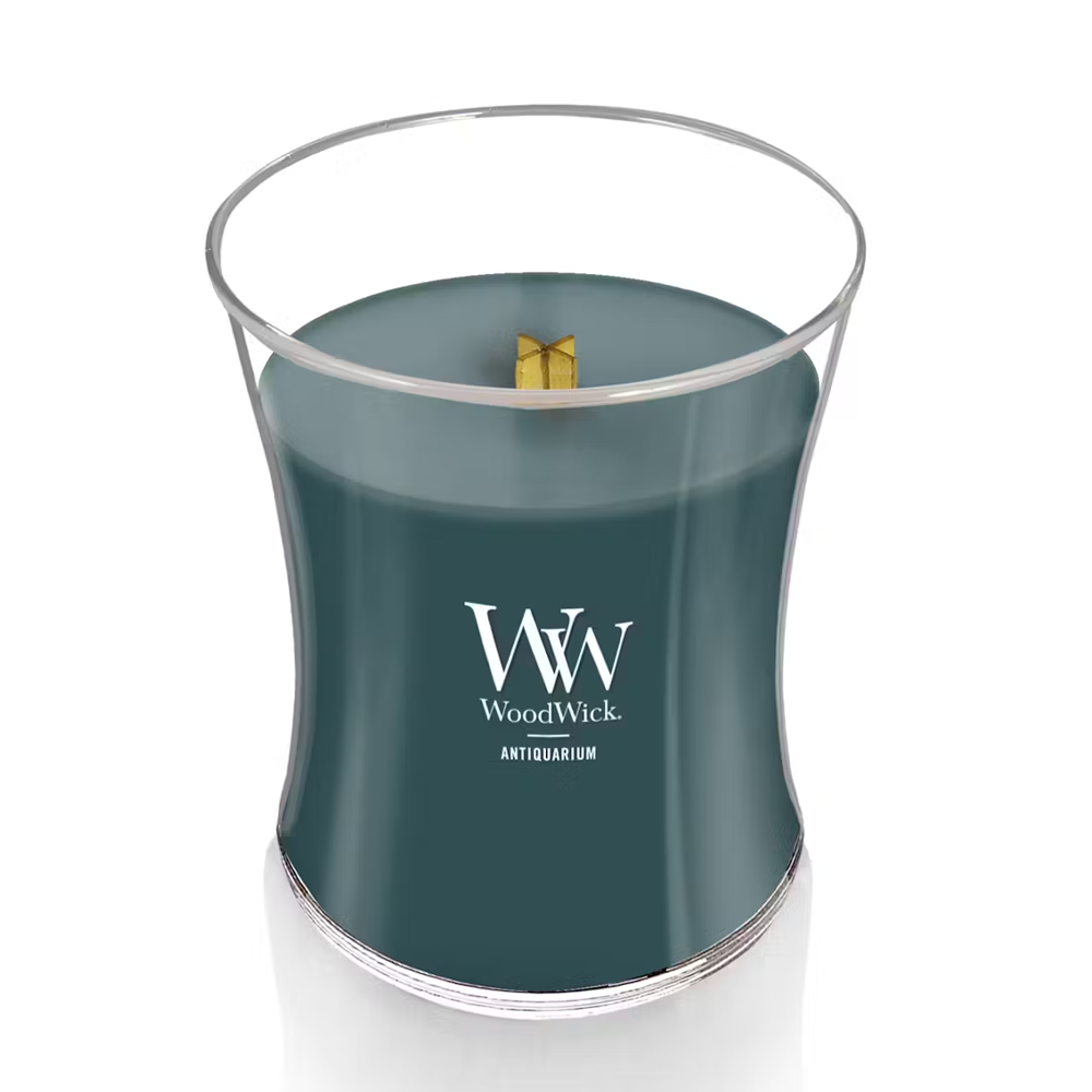 Woodwick Medium Antiquarium 275 г - Ароматична свічка з ароматом білого кардамону та тютюнового листя - фото №1