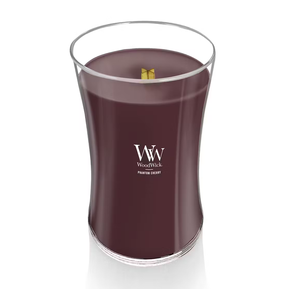 Woodwick Medium Phantom Cherry 275 г - Ароматична свічка з ароматом темної вишні та амбри - фото №1