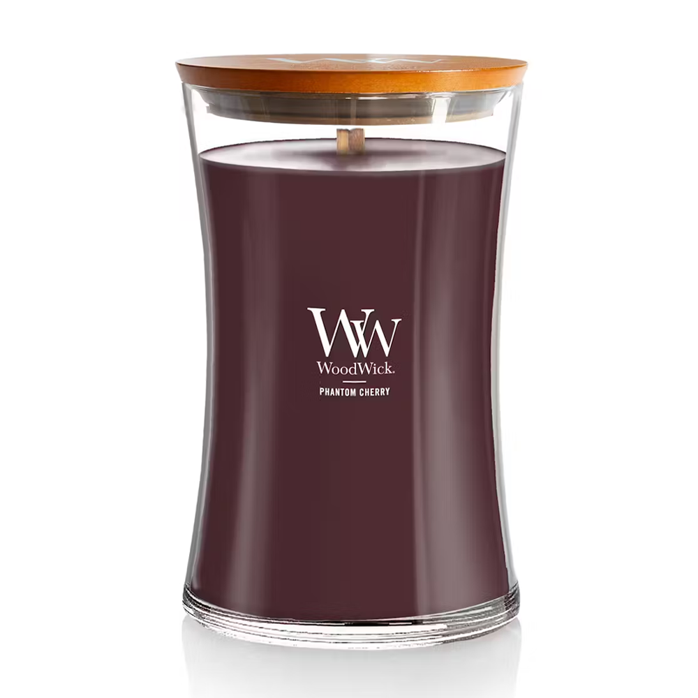Woodwick Medium Phantom Cherry 275 г - Ароматична свічка з ароматом темної вишні та амбри