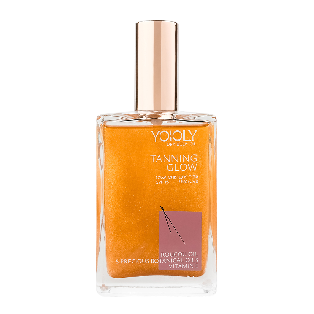 YOOLY Tanning Glow SPF15 100ml - Суха олія - активатор засмаги для тіла з блиском YOOLY Tanning Glow SPF15 100ml - Суха олія - активатор засмаги для тіла з блиском