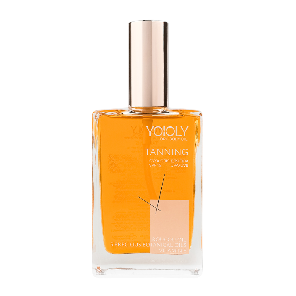YOOLY Tanning SPF15 100ml - Суха олія - активатор засмаги для тіла 