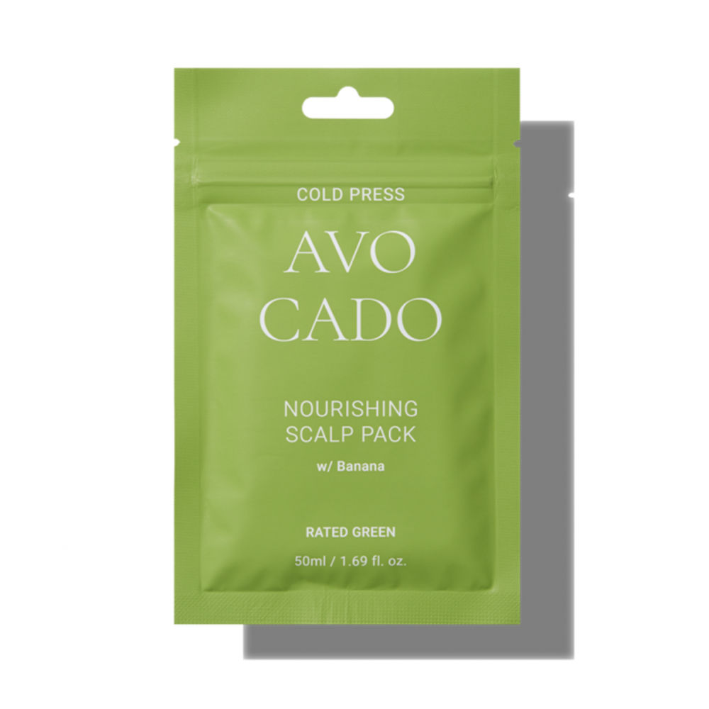 Rated Green Поживна маска для шкіри голови з маслом авокадо і екстрактом банана Avocado Nourishing Scalp Pack w / Banana 50 мл Rated Green Поживна маска для шкіри голови з маслом авокадо і екстрактом банана Avocado Nourishing Scalp Pack w / Banana 50 мл